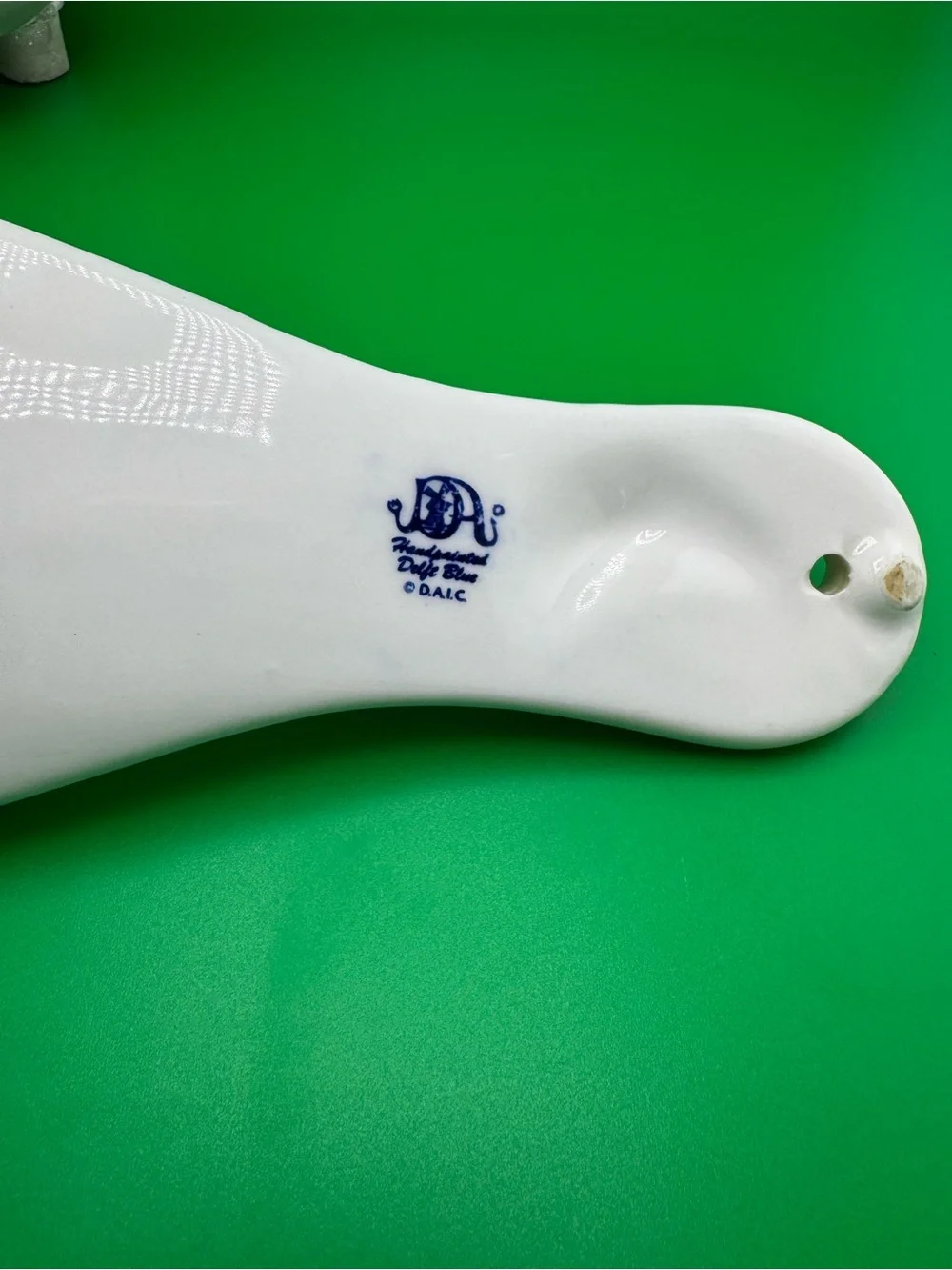 Vintage Delft Blue Footed Spoon Rest